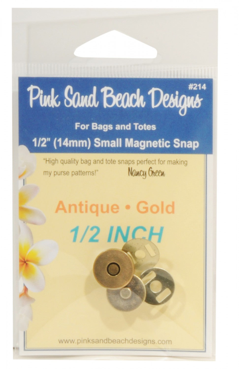 1/2" (14mm) Magnetic Purse Snap / Closure — Cottage Quilting Ltd.