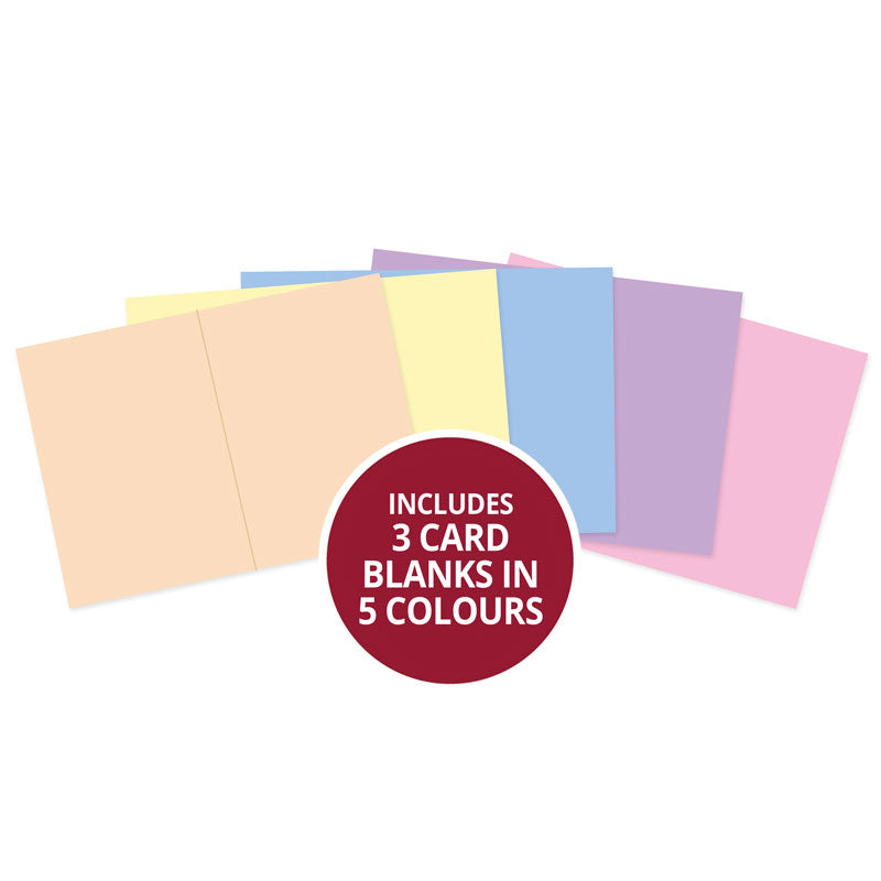 Adorables cartes vierges prédécoupées Scorable – Sélection de pastels A5