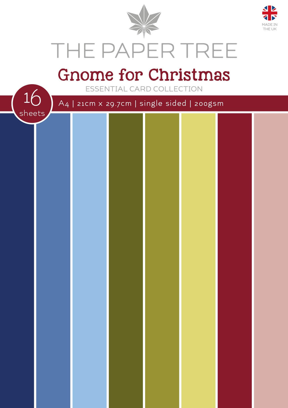 Le gnome de l'arbre en papier pour Noël, carte essentielle couleur A4