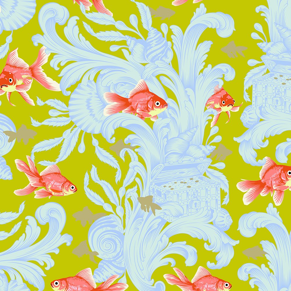 Tula Pink - Besties - Treading Water - Clover - PWTP214.CLOVER — Cottage Quilting Ltd.