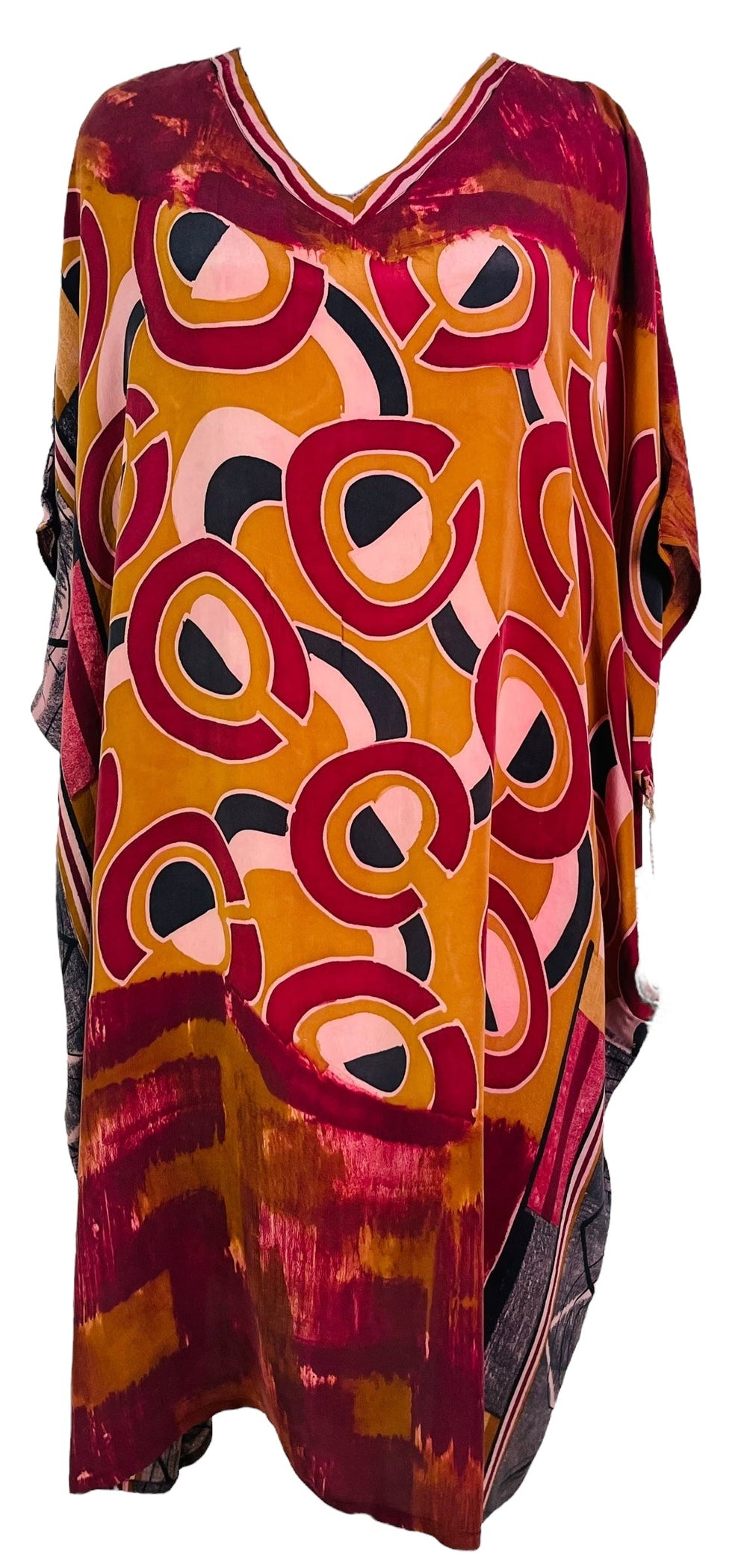 PRC6763 Avatar Kaftan Longueur Midi en Soie Pure