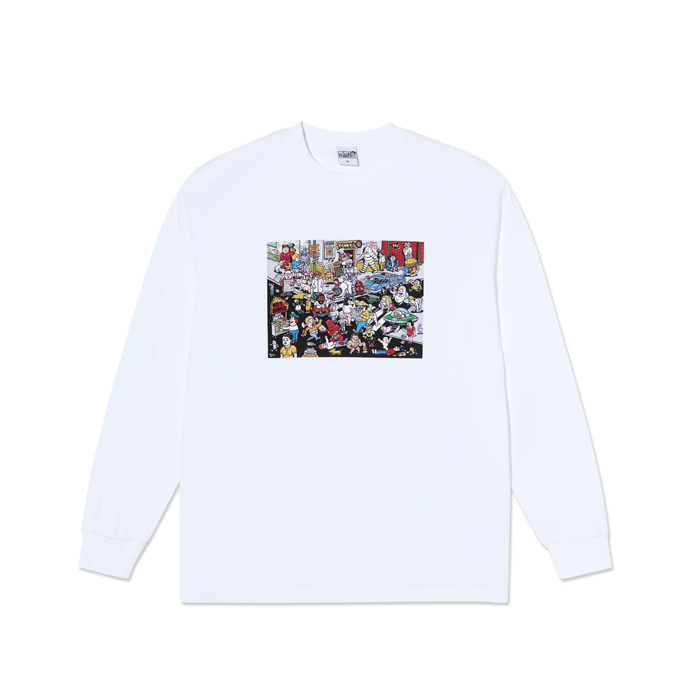 Polar Skate Co. T-shirt Manches Longues 'Street Corner' - Blanc