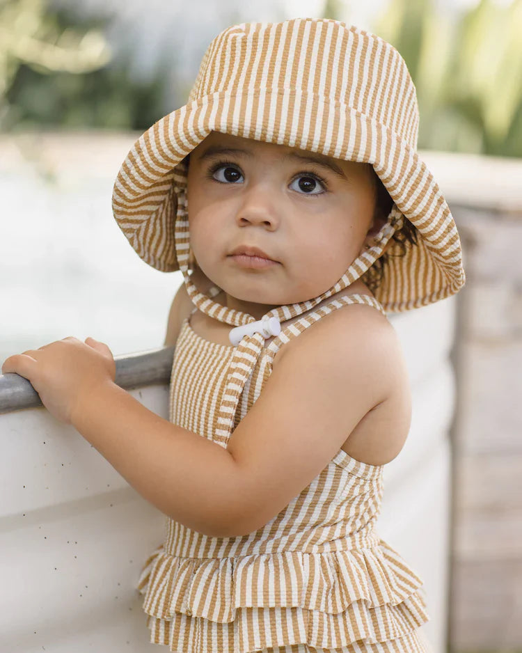 Chapeau cloche | Rayure miel | Quincy Mae