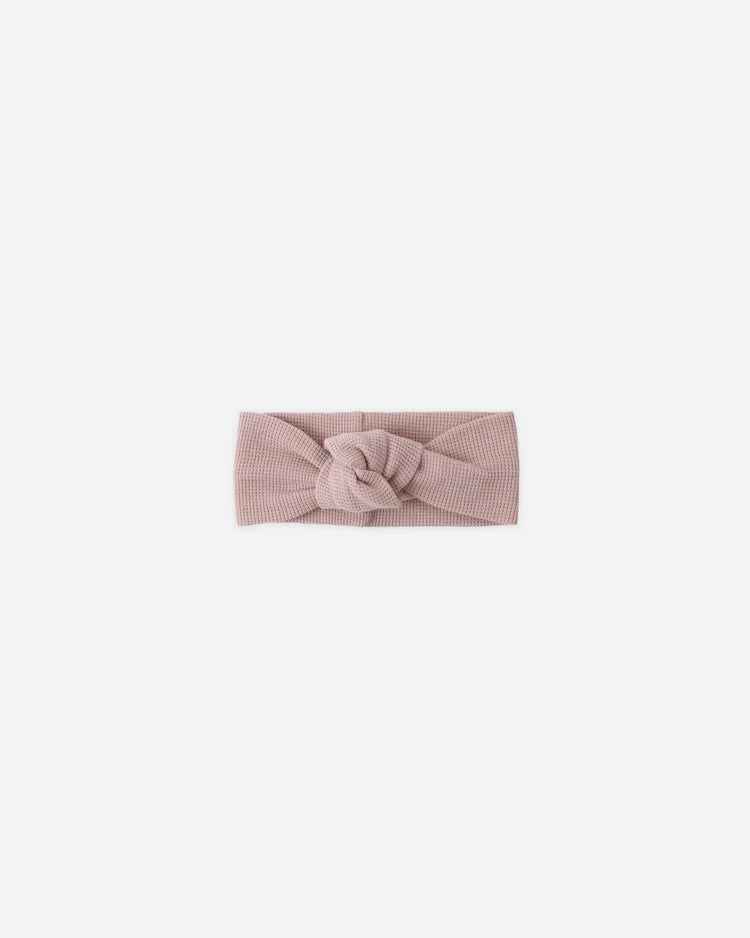Bandeau noué gaufré | Mauve | Quincy Mae