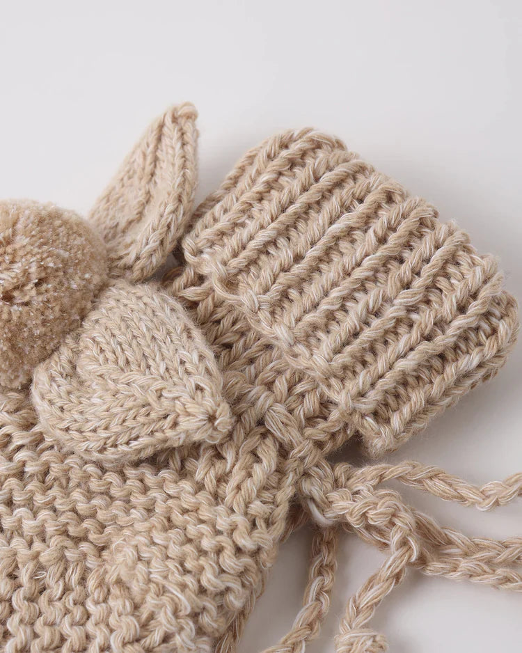 Bottes en tricot "Bunny" | Latte chiné | Quincy Mae