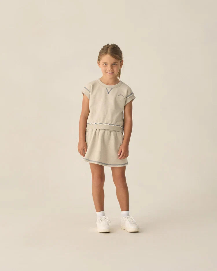 Volly Skirt | Heathered Oatmeal | Rylee & Cru