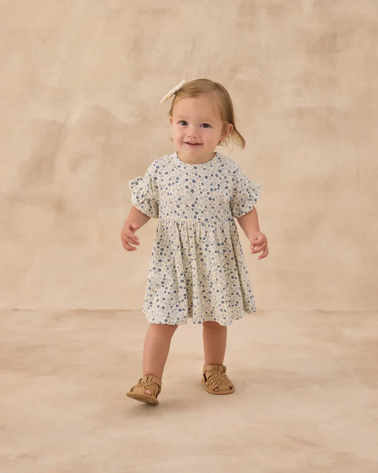 Robe Babydoll | Imprimé Fleuri Bleu | Rylee & Cru