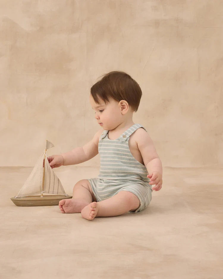 Combinaison Gio | Rayures éponge vert d'eau | Rylee & Cru