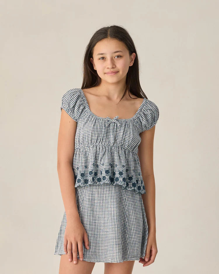 Jupe Rachel pour ados | Vichy Marine | Rylee & Cru