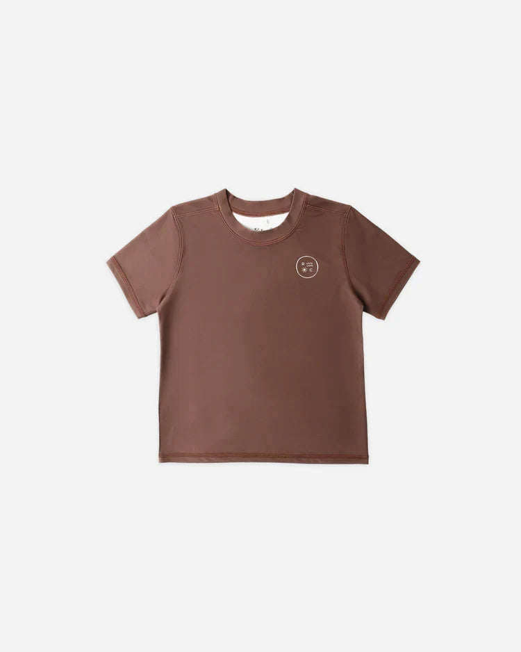T-shirt anti-UV à manches courtes | Chocolat | Rylee & Cru