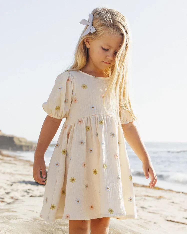 Marley Dress | Embroidered Daisies | Rylee & Cru