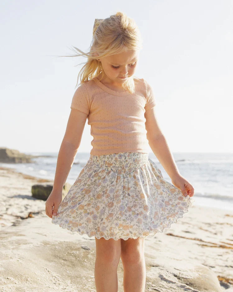 T-shirt Pointelle | Melon | Rylee & Cru