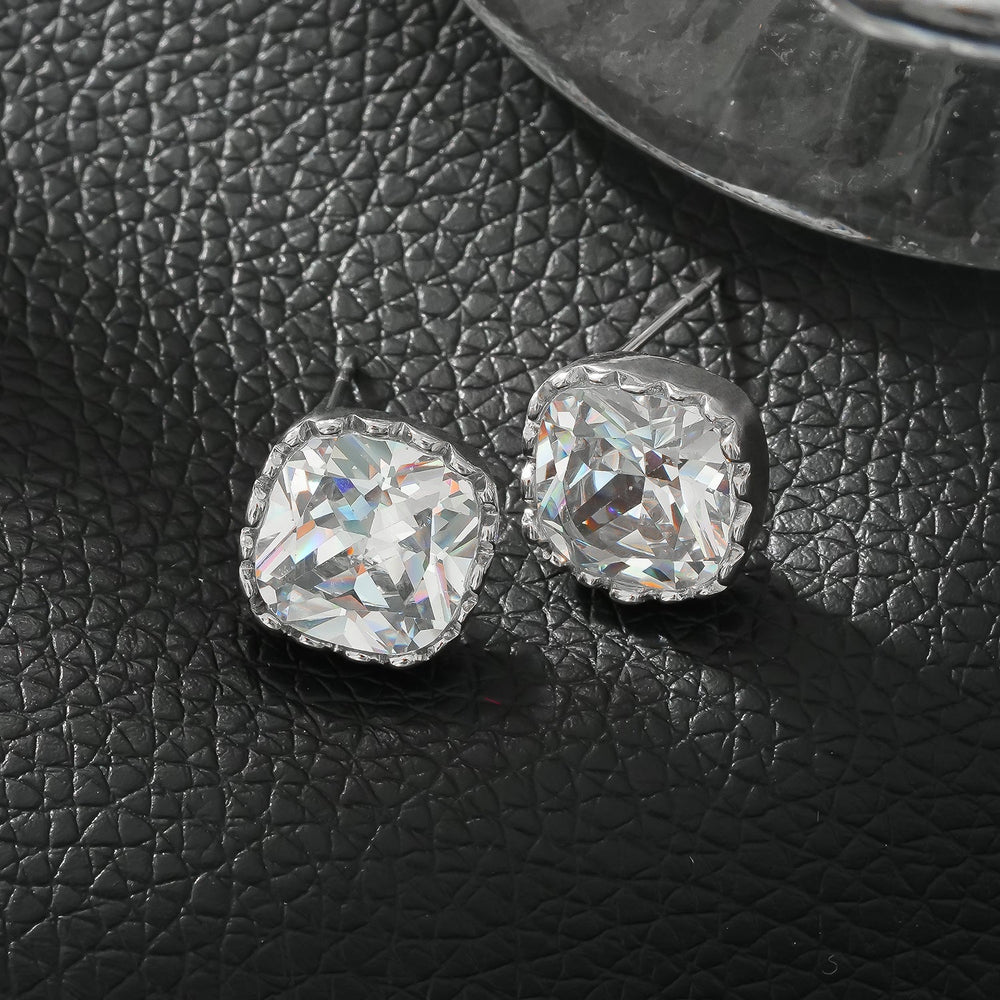 RICCA Argent : Moissanite (Alternative au diamant) Clous ornés carrés essentiels quotidiens.