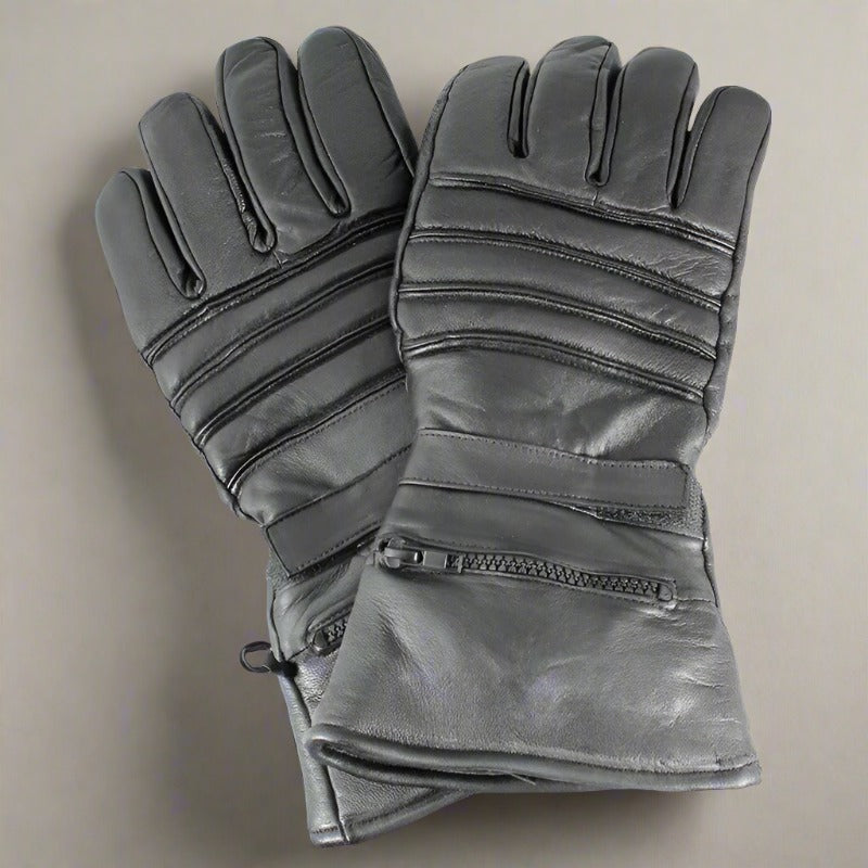 Open Road Men's Leather Motorcycle Gloves w/ Rain Cover — Boutique of Leathers/Open Road