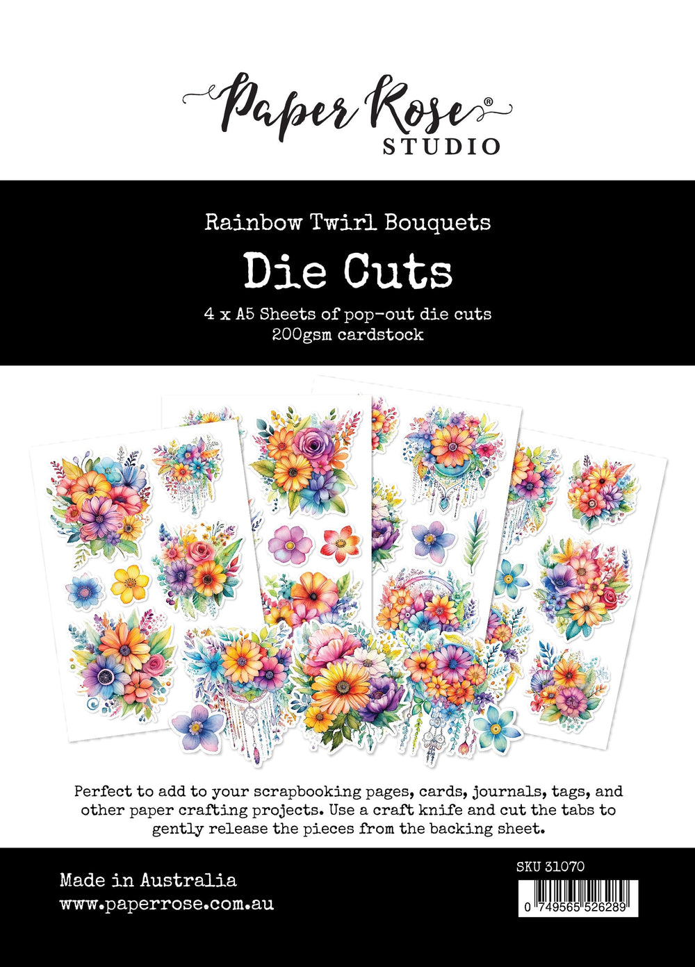 Rainbow Twirl Bouquets Die Cuts 31070 — Ecstasy Crafts