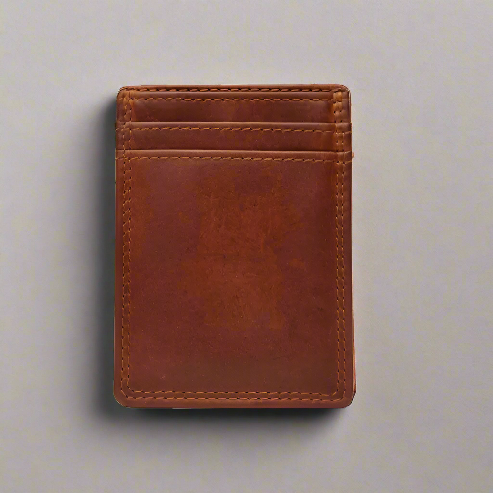 Rugged Earth Men's Leather Money Clip Wallet — Boutique of Leathers/Open Road