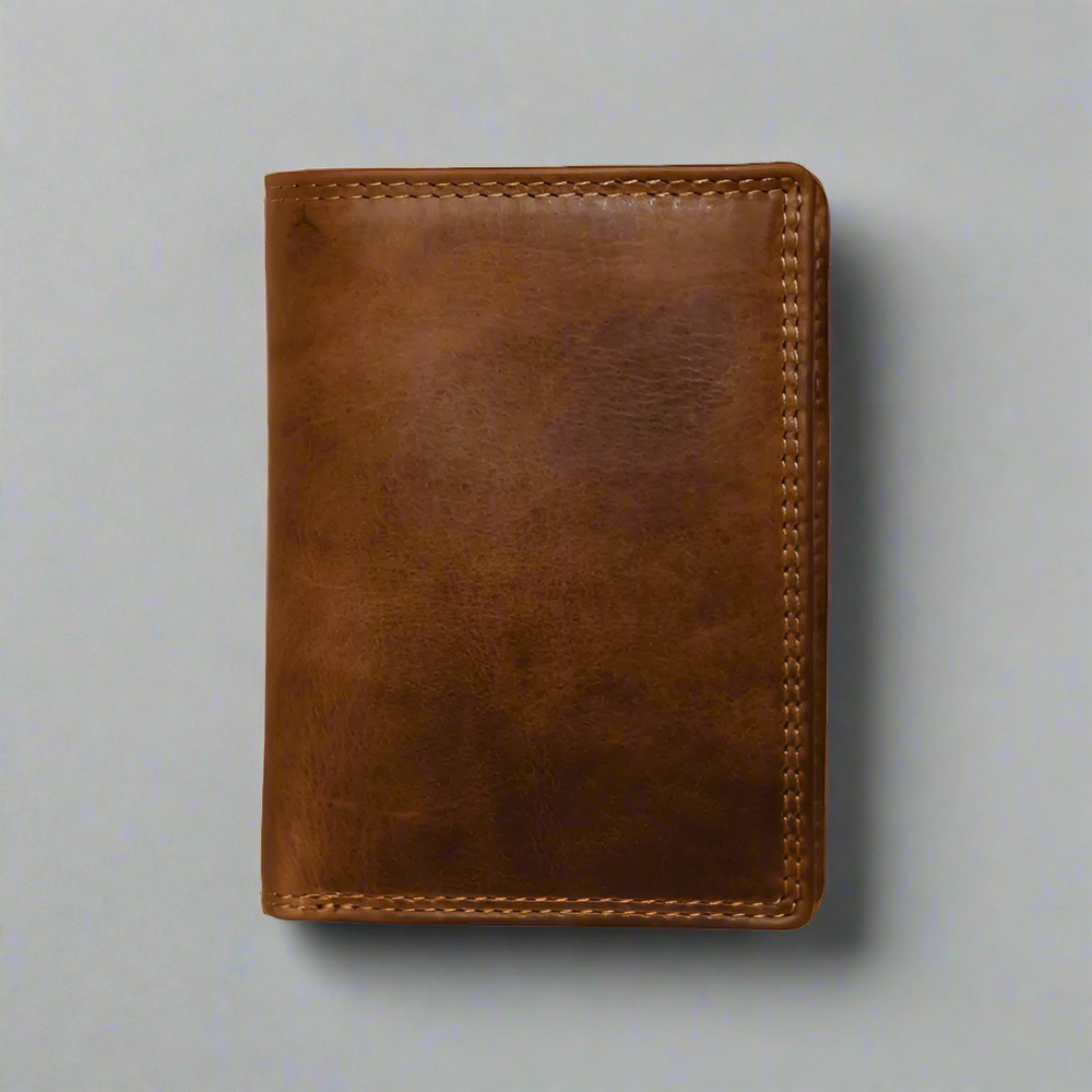 Rugged Earth Men's Trifold Leather Wallet with Zip Coin Pocket — Boutique of Leathers/Open Road
