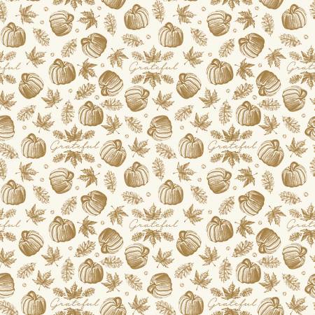 Riley Blake - Shades Of Autumn - Icons Cream w/Sparkle - SC13475R-CREAM — Cottage Quilting Ltd.