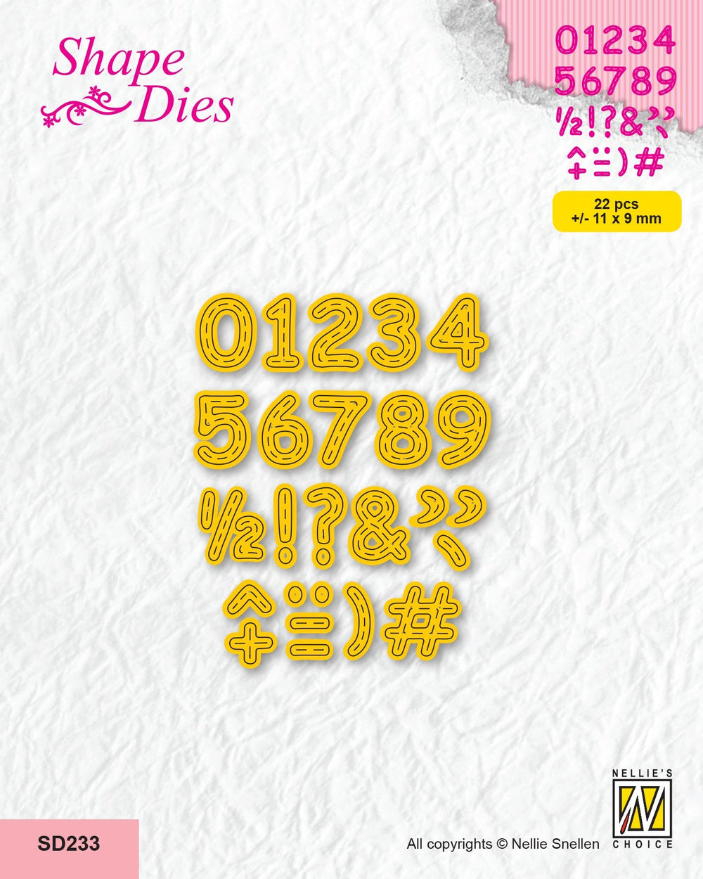 Nellie's Choice Shape Dies - Stitched Digits — Ecstasy Crafts