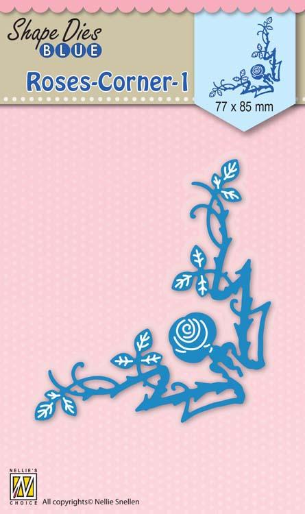 Nellie's Choice - Matrice de découpe Coin Roses Bleues 1
