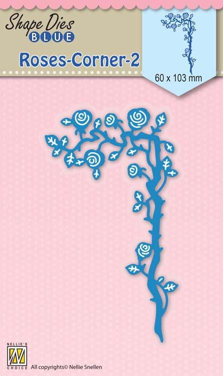 Nellie's Choice - Matrice de découpe Coin Roses Bleues 2