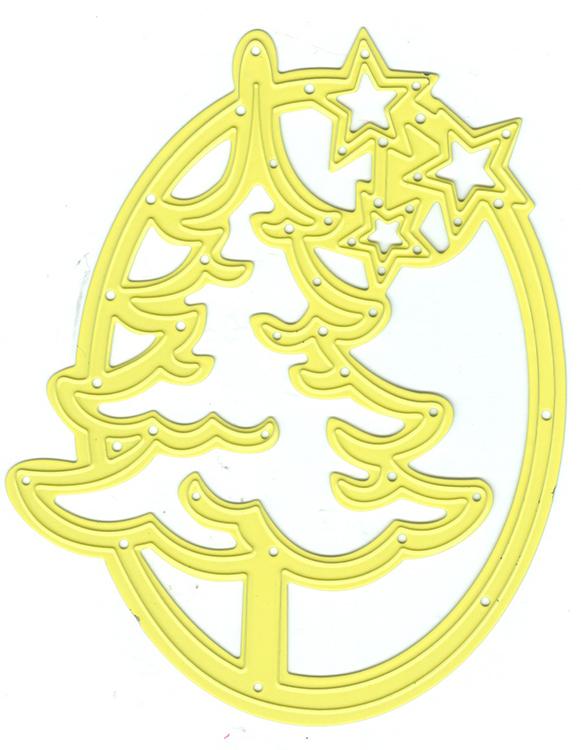 Matrice de découpe Lene Design - Arbre avec étoiles