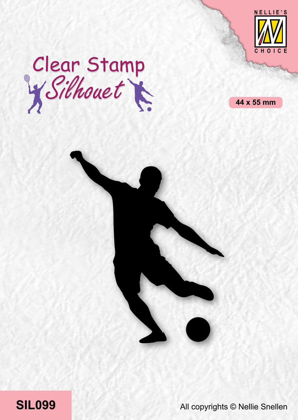 Nellie's Choice Tampon Transparent Silhouette Sports - Joueur de Football