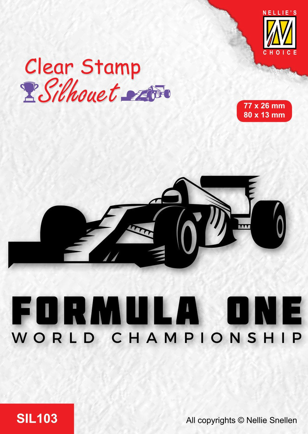 Nellie's Choice Tampon Transparent Silhouette - Formule 1 Série-2