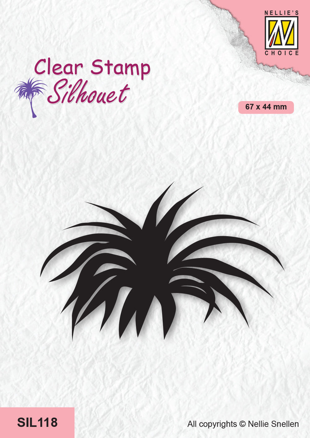 Nellie's Choice Clear Stamp Silhouette - Crowns Of Tree - Yucca