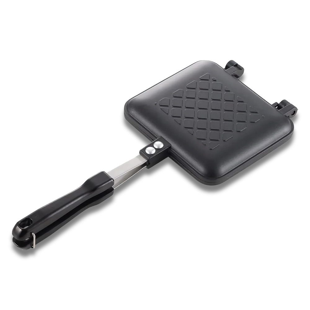 Yoshikawa Japanese Stovetop Sandwich Maker – Non-Stick Panini Press (Gas Stove Only)