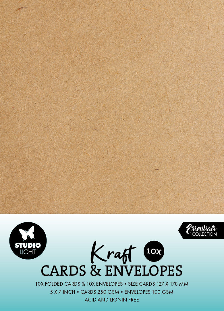SL Cards & Envelopes Kraft 5x7 Inch Consumables 20 PC — Ecstasy Crafts