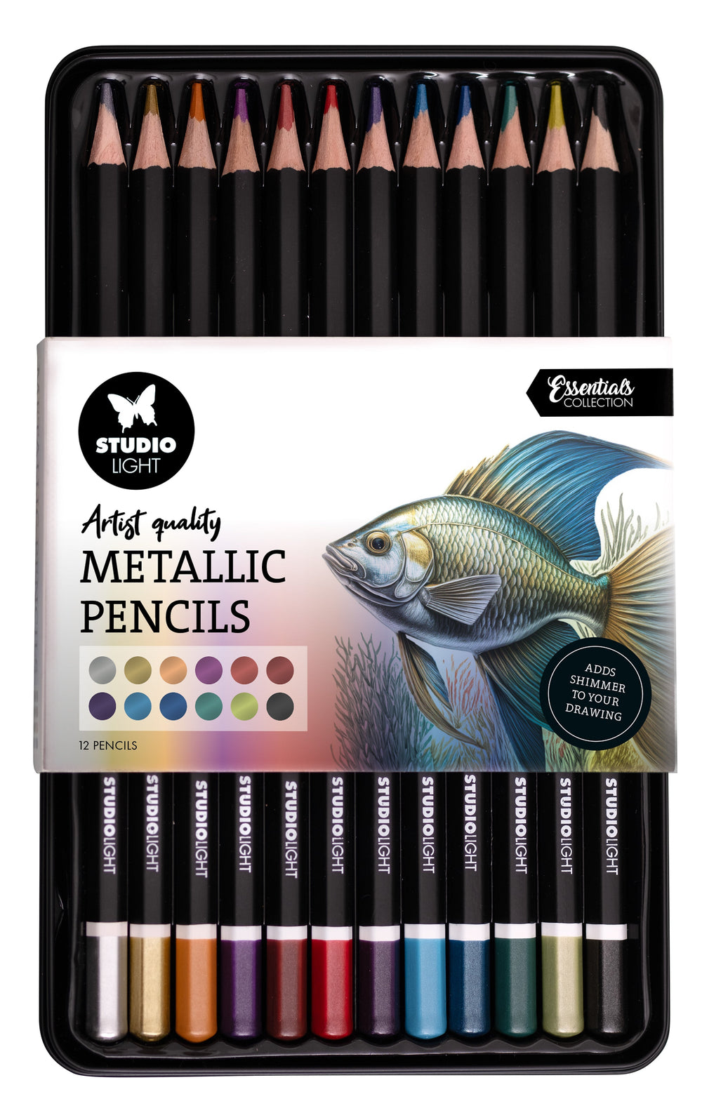 Crayons SL 12 Couleurs Fini Métallique Essentiels 12 Pièces