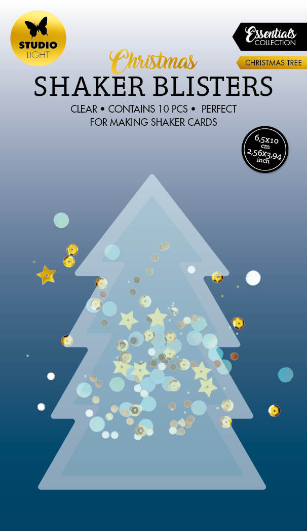SL Shaker Blisters Christmas Tree Essentials 81.5x113x11mm 10 PC nr.15