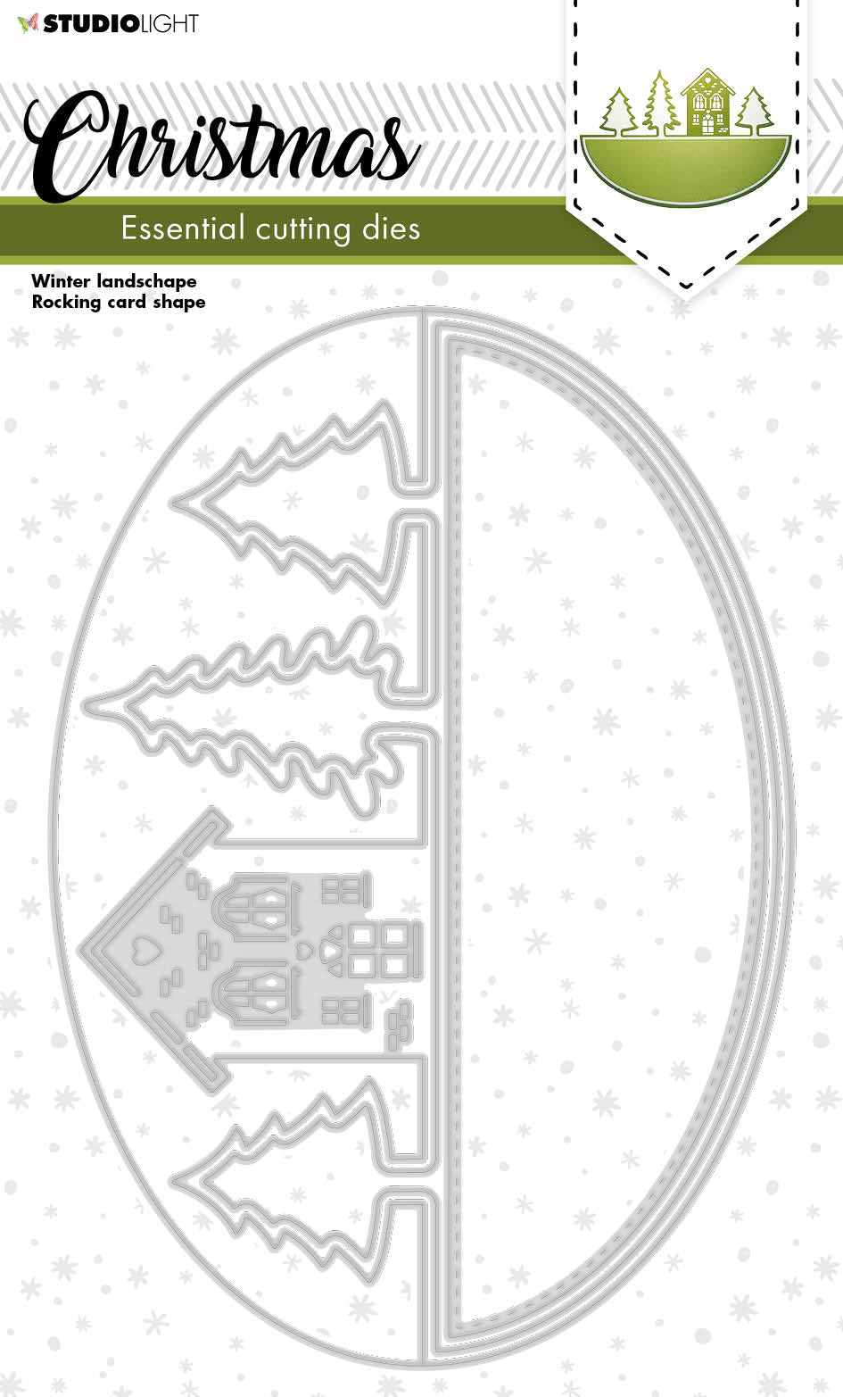 Matrices de découpe SL - Essentiels de Noël pour carte à bascule - 202x142x1mm - 3 pièces - n°256