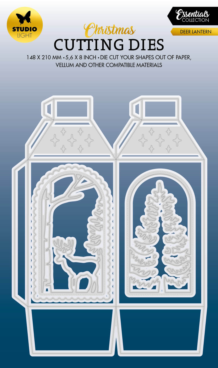 SL Cutting Die Deer Lantern Essentials 140x187x1mm 4 PC nr.561 — Ecstasy Crafts