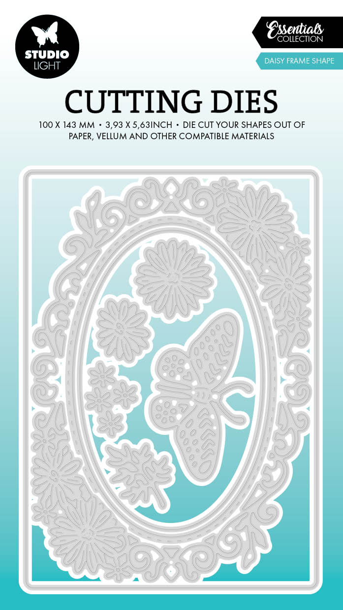 Matrices de découpe SL Motif marguerite Cadre Essentiels 100x143x1mm 9 PC réf. 768