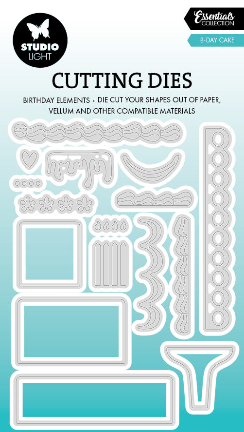 SL Matrice de découpe Gâteau d'anniversaire Essentiels 16 pcs