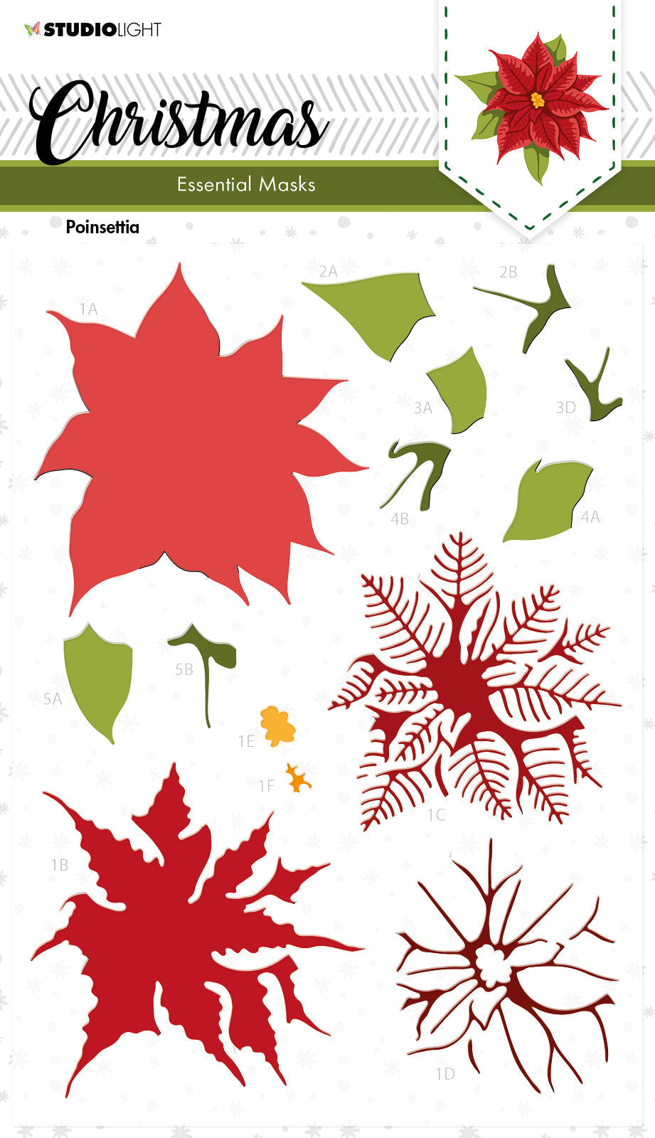 Masque SL Poinsettia Essentials 150x210x1mm 1 pièce n°142