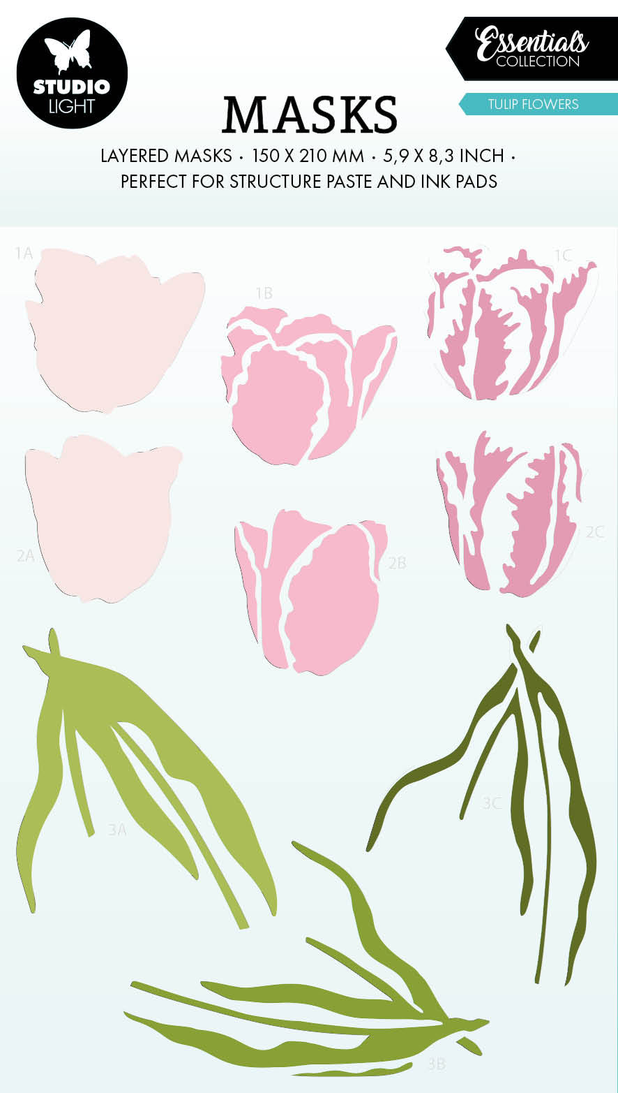 Masques SL Fleurs de tulipes Essentiels 150x210x1mm 1 pièce n°248