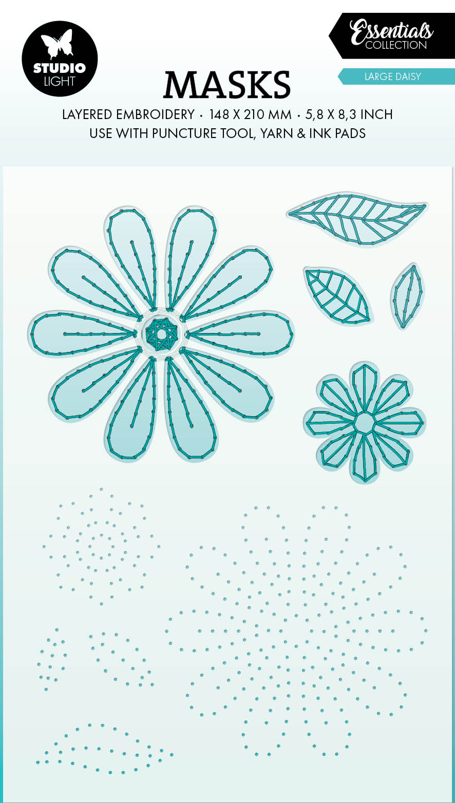 Broderie Masque SL – Grande Margueritte Essentiels 1 PC