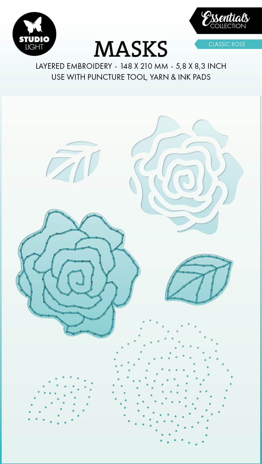 Broderie Masque SL - Rose Classique Essentiels 1 PC