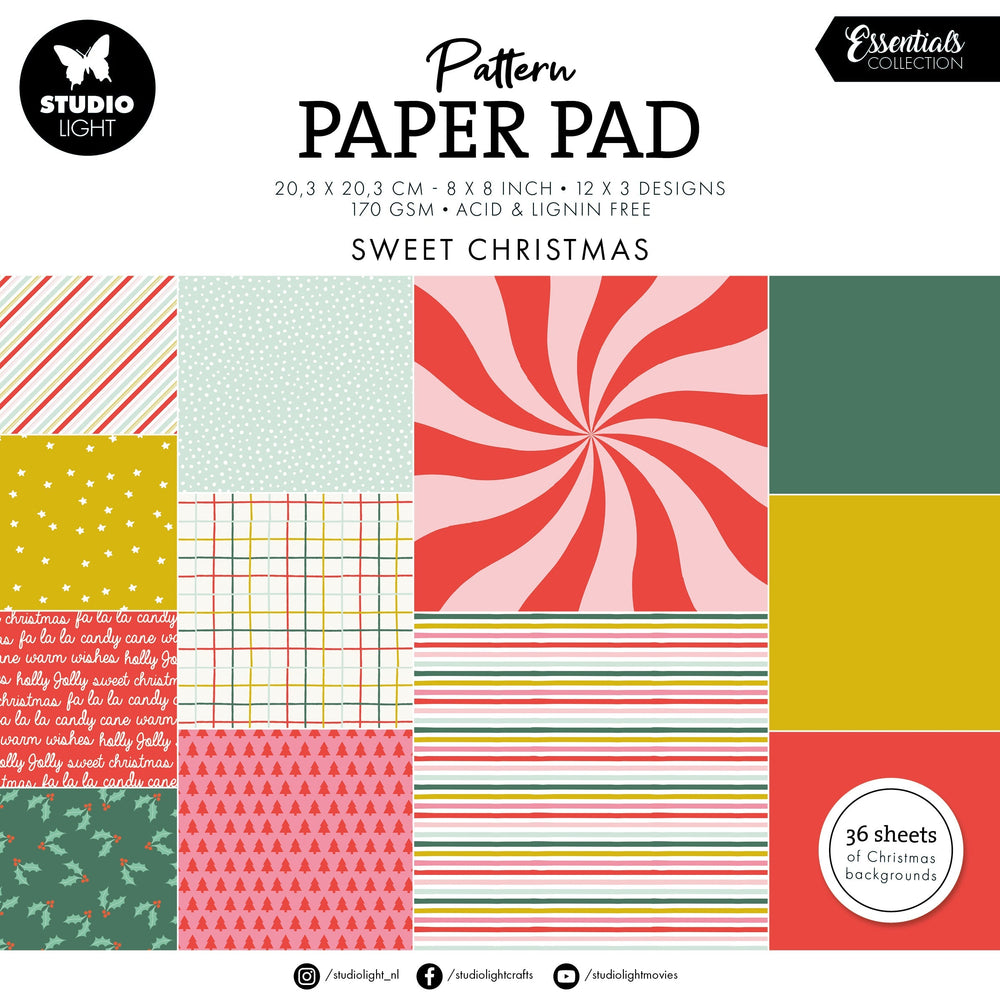 Bloc de papier à motifs SL Sweet Christmas Essentials 36 feuilles