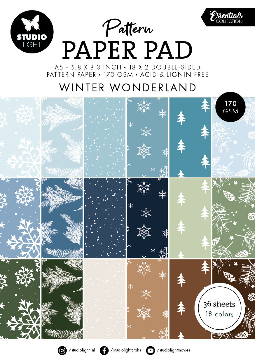 SL Pattern Paper Pad Winter Wonderland Essentials 36 Sheets — Ecstasy Crafts