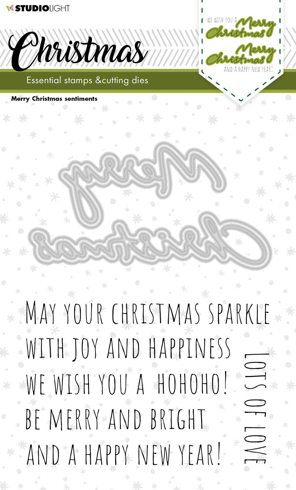 SL Stamp & Cutting Die Christmas Sentiments Essentials 138x178x3mm 11 PC nr.43 — Ecstasy Crafts
