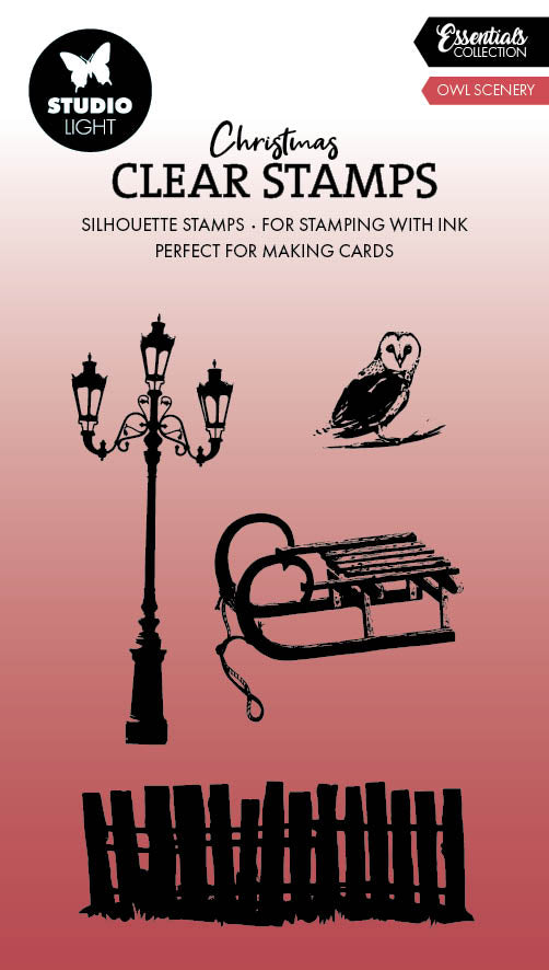 SL Clear Stamp Owl Scenery Essentials 4 PC — Ecstasy Crafts
