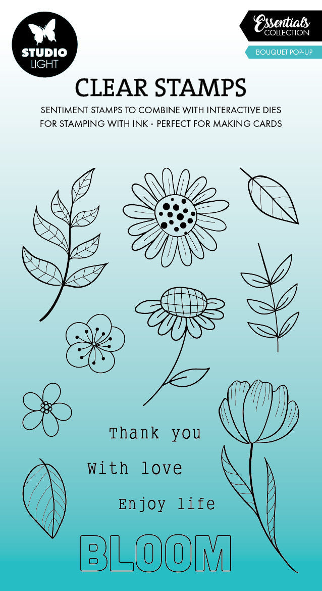 SL Clear Stamps Bouquet Pop-Up Essentials 13 pc
