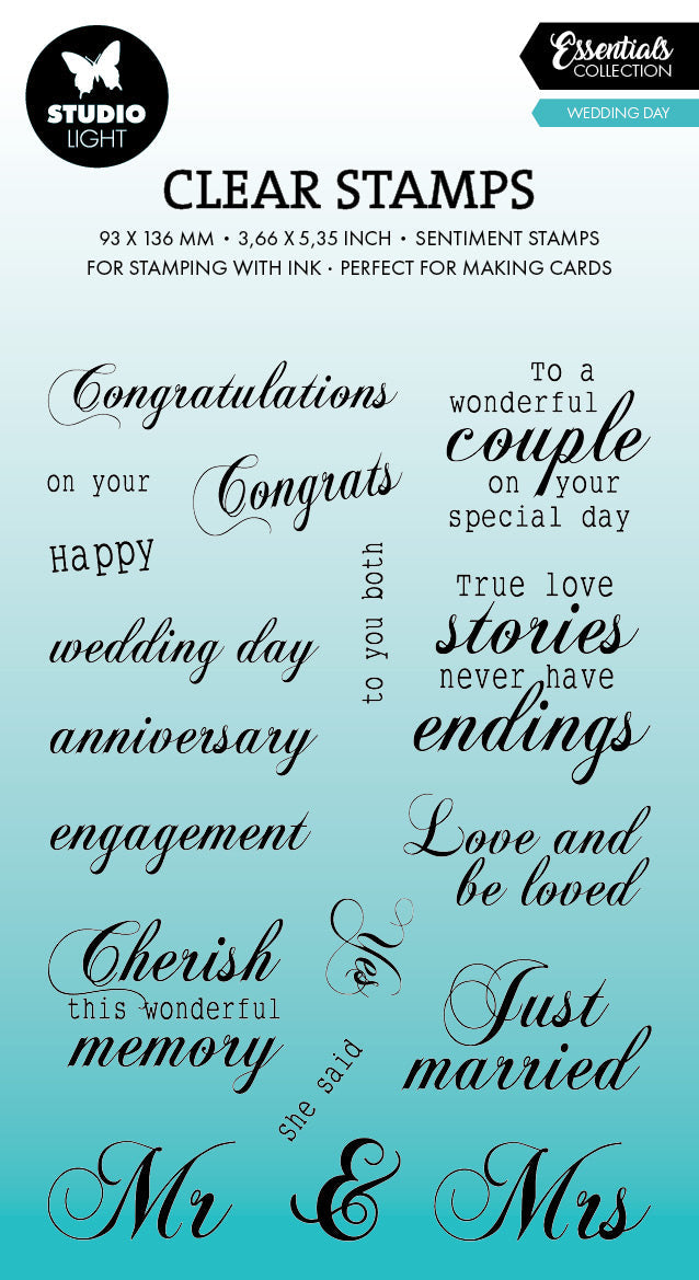 SL Clear Stamps Wedding Day Essentials 18 PC — Ecstasy Crafts