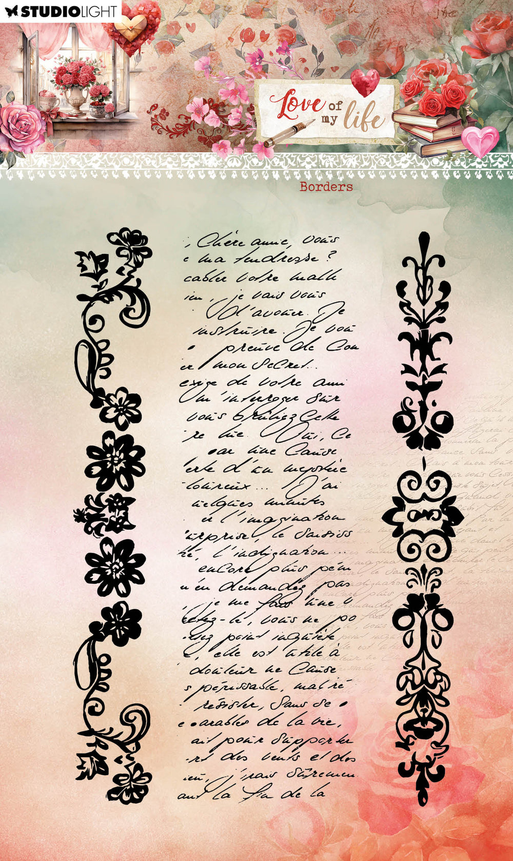 SL Clear Stamp Borders Love Of My Life 3 PC