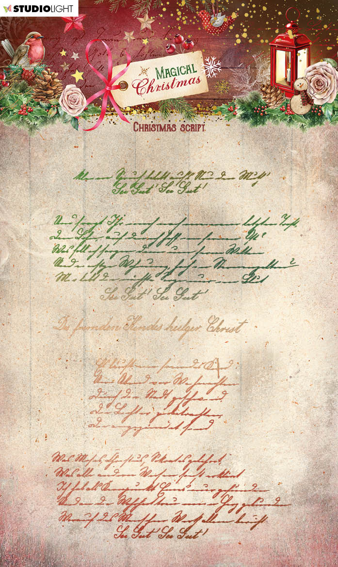 SL Clear Stamp Christmas Script Magical Christmas 87x129x3mm 1 PC nr.501 — Ecstasy Crafts