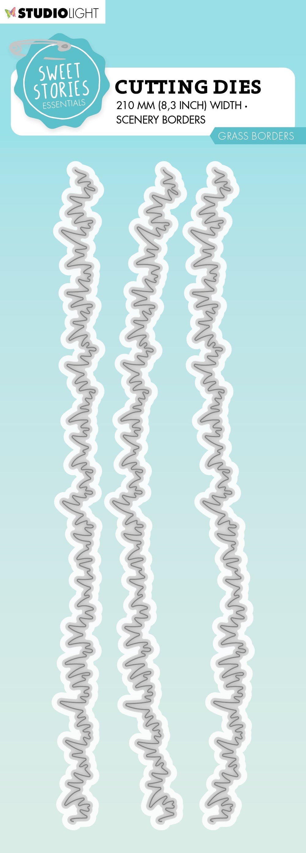 SL Cutting Die Grass Borders Sweet Stories 208x61x1mm 3 PC nr.684